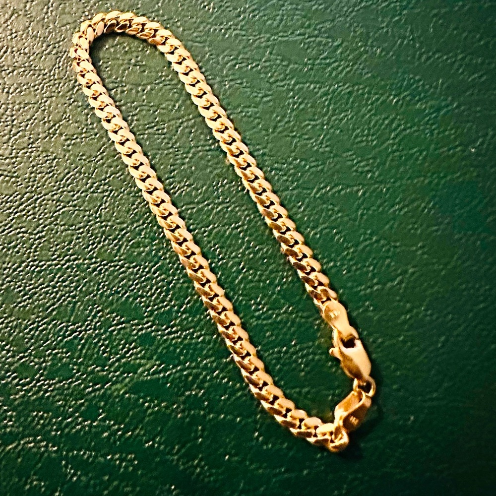 14k solid gold Miami Cuban, Link Bracelet, 7 inch, 4 mm, 8.5 g.!
